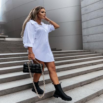 2021 Independent Station Wish Amazon Hot Style Autumn Casual Loose Long Sleeve V Neck Button Shirt Women's Clothing